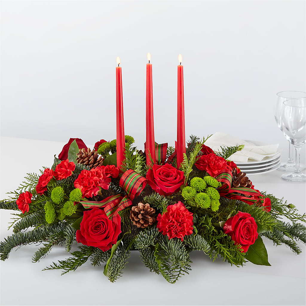 By the Candlelight Centerpiece – House Of Flowers, Worcester MA
