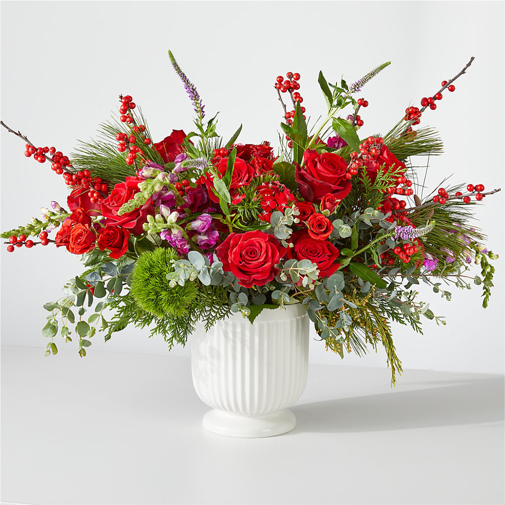 Big Red Bow Bouquet – House Of Flowers, Worcester MA