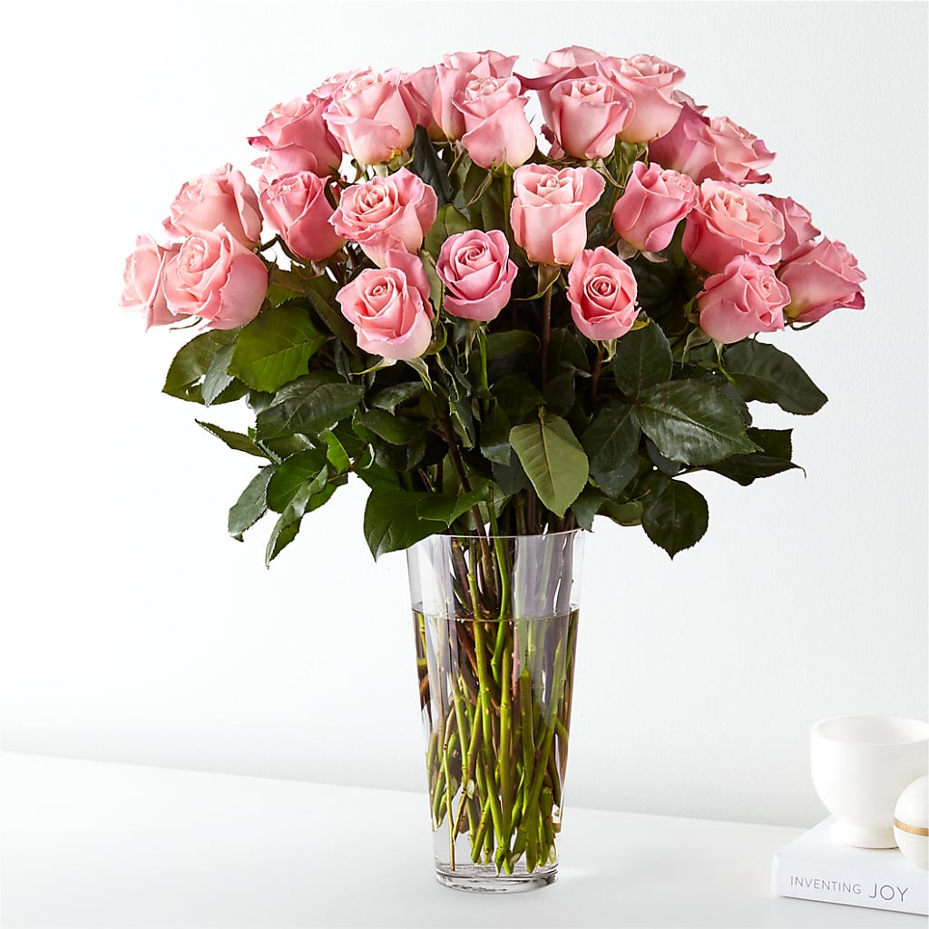 Long Stem Pink Rose Bouquet – House Of Flowers, Worcester MA