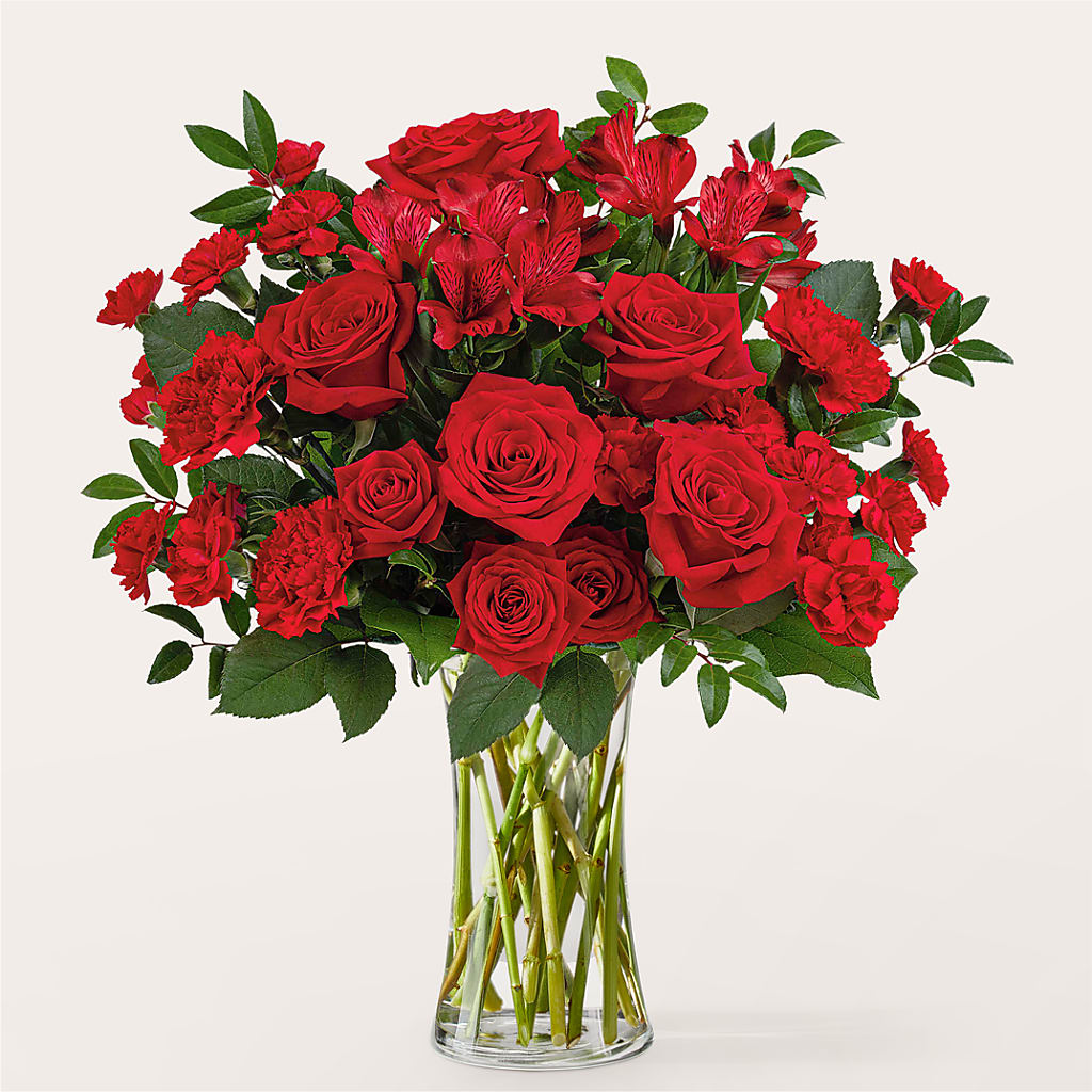 Brilliant Ruby Bouquet – House Of Flowers, Worcester MA