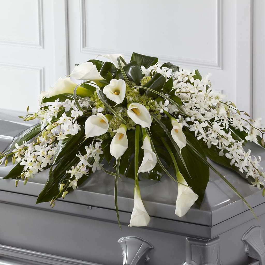 Angel Wings Casket Spray – House Of Flowers, Worcester MA