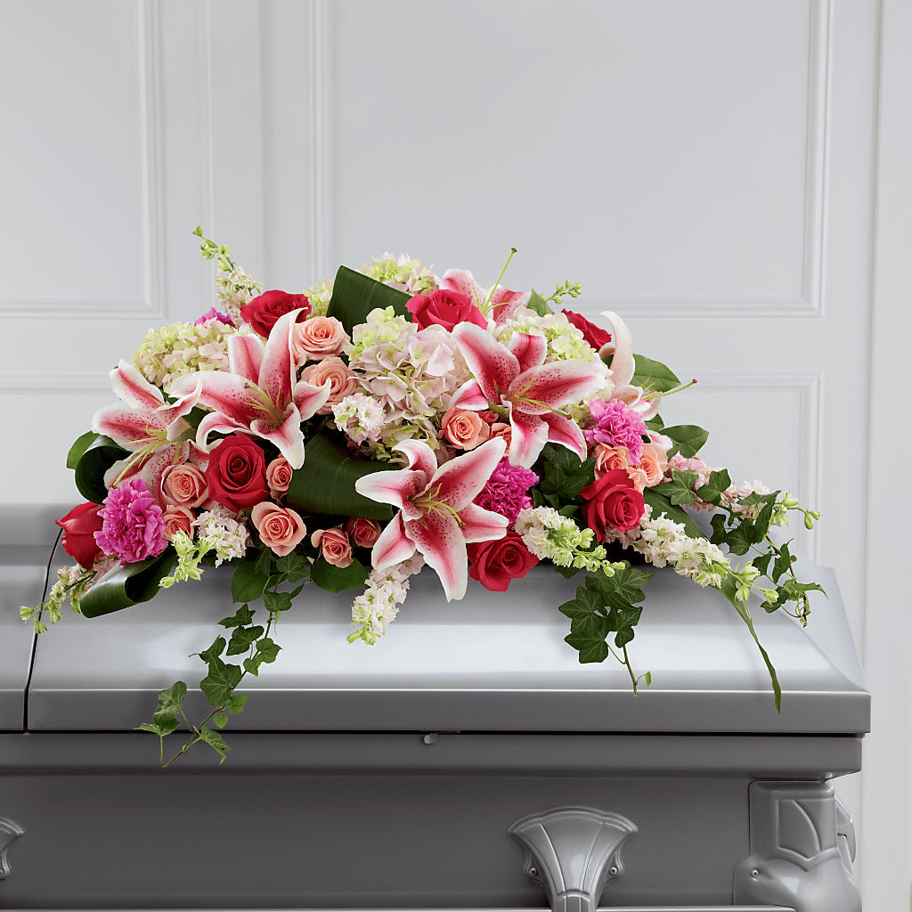 Splendid Grace Casket Spray – House Of Flowers, Worcester MA