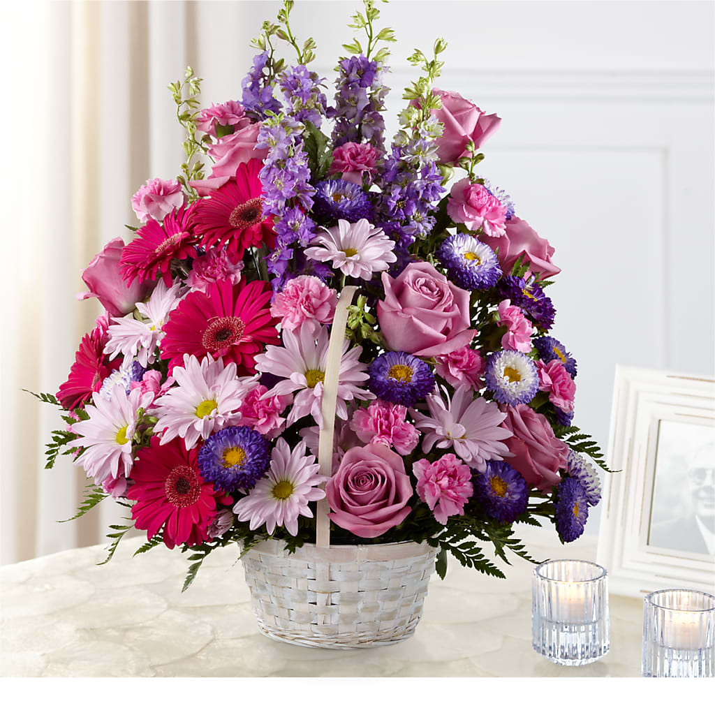 Pastel Peace Basket – House Of Flowers, Worcester MA