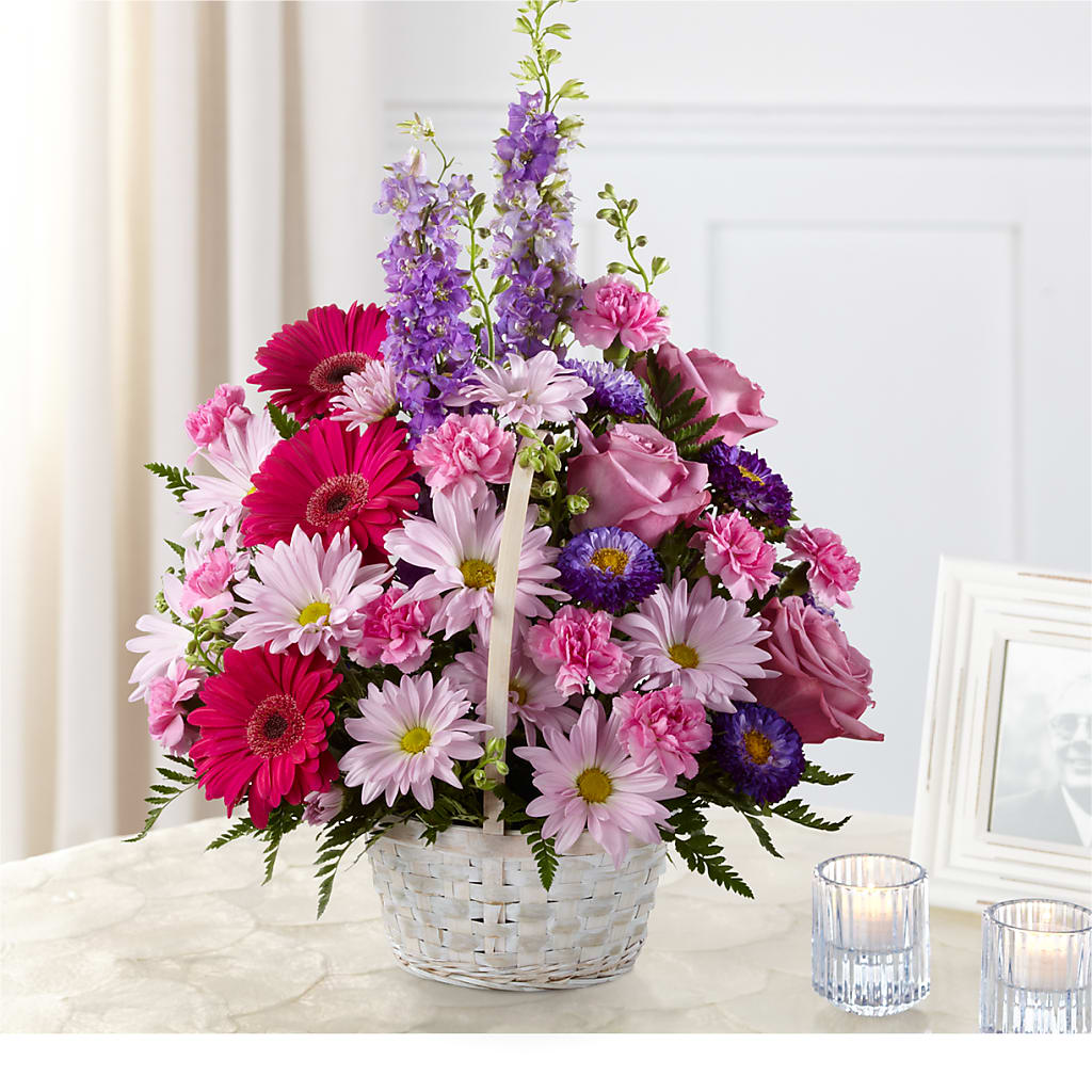 Pastel Peace Basket – House Of Flowers, Worcester MA