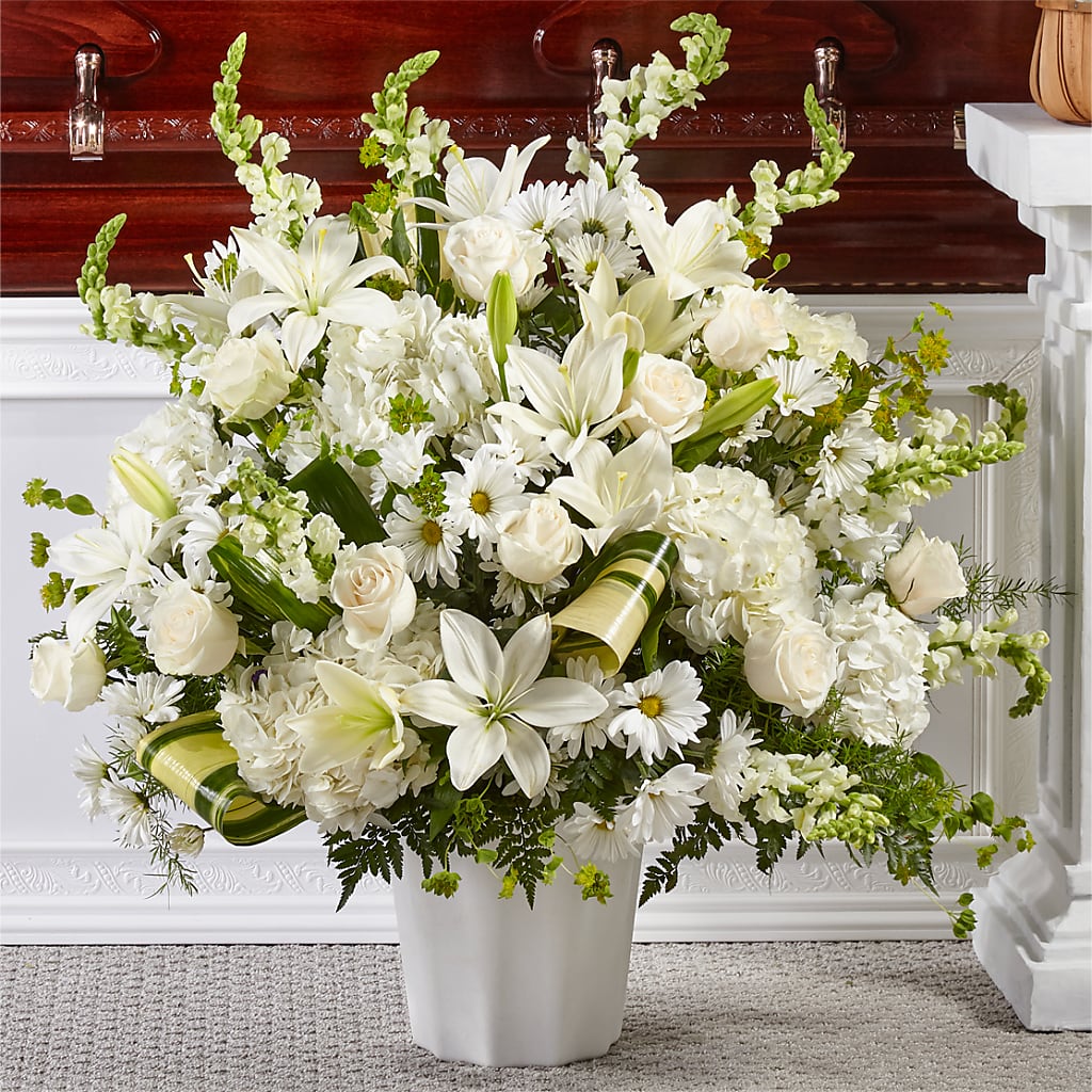Thoughts of Tranquility Floor Basket – House Of Flowers, Worcester MA