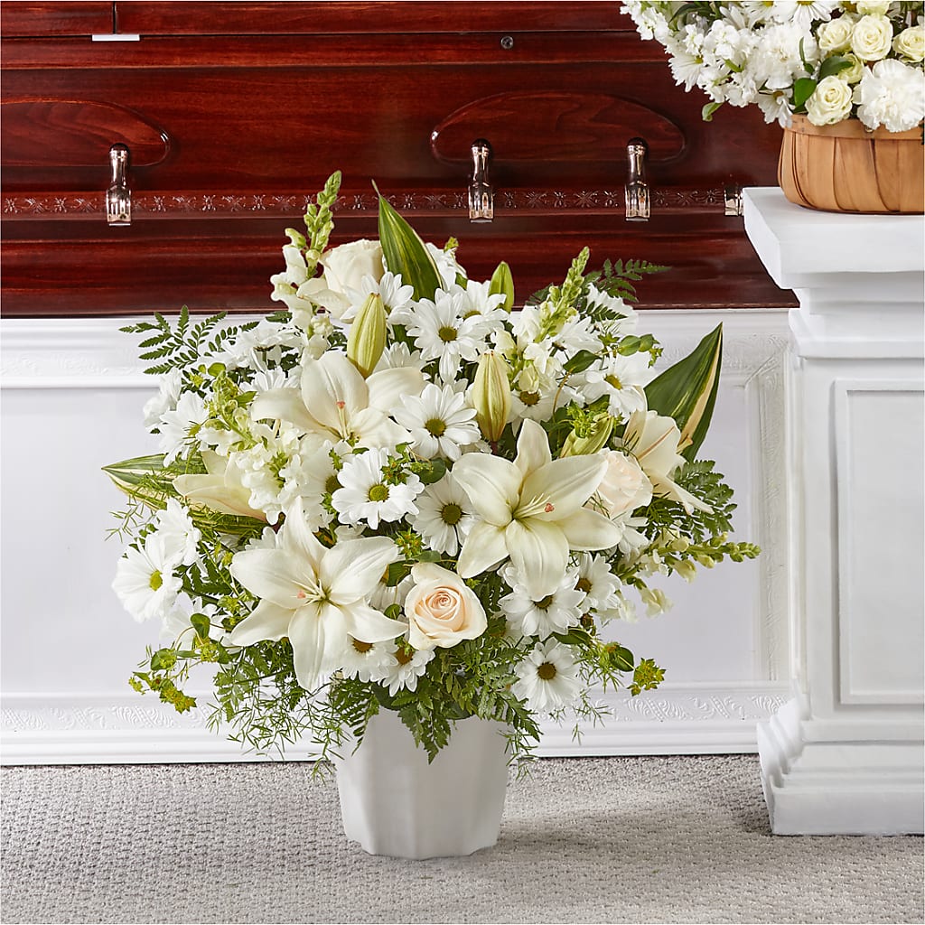 Thoughts of Tranquility Floor Basket – House Of Flowers, Worcester MA