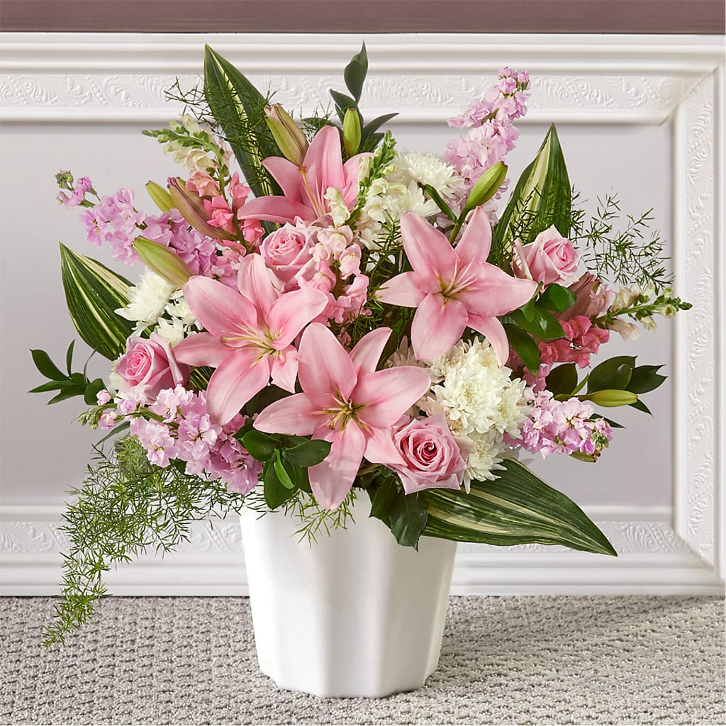 Simply Serene Floor Basket – House Of Flowers, Worcester MA