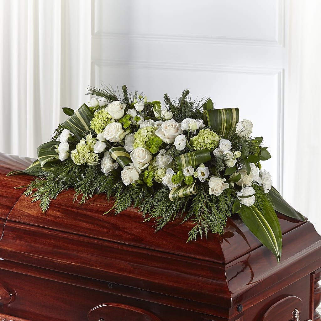Hopeful Gesture Casket Spray – House Of Flowers, Worcester MA