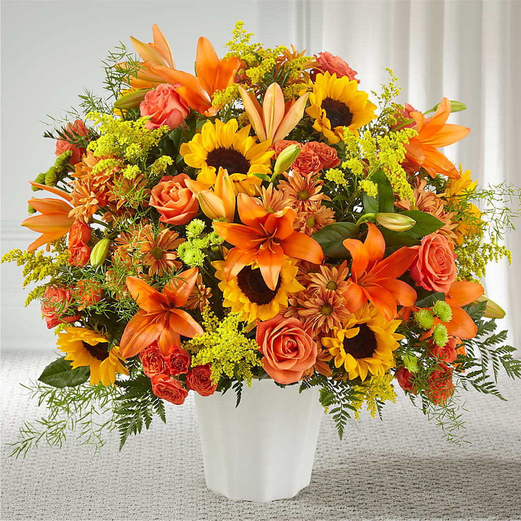 Harvest Thoughts Floor Basket – House Of Flowers, Worcester MA