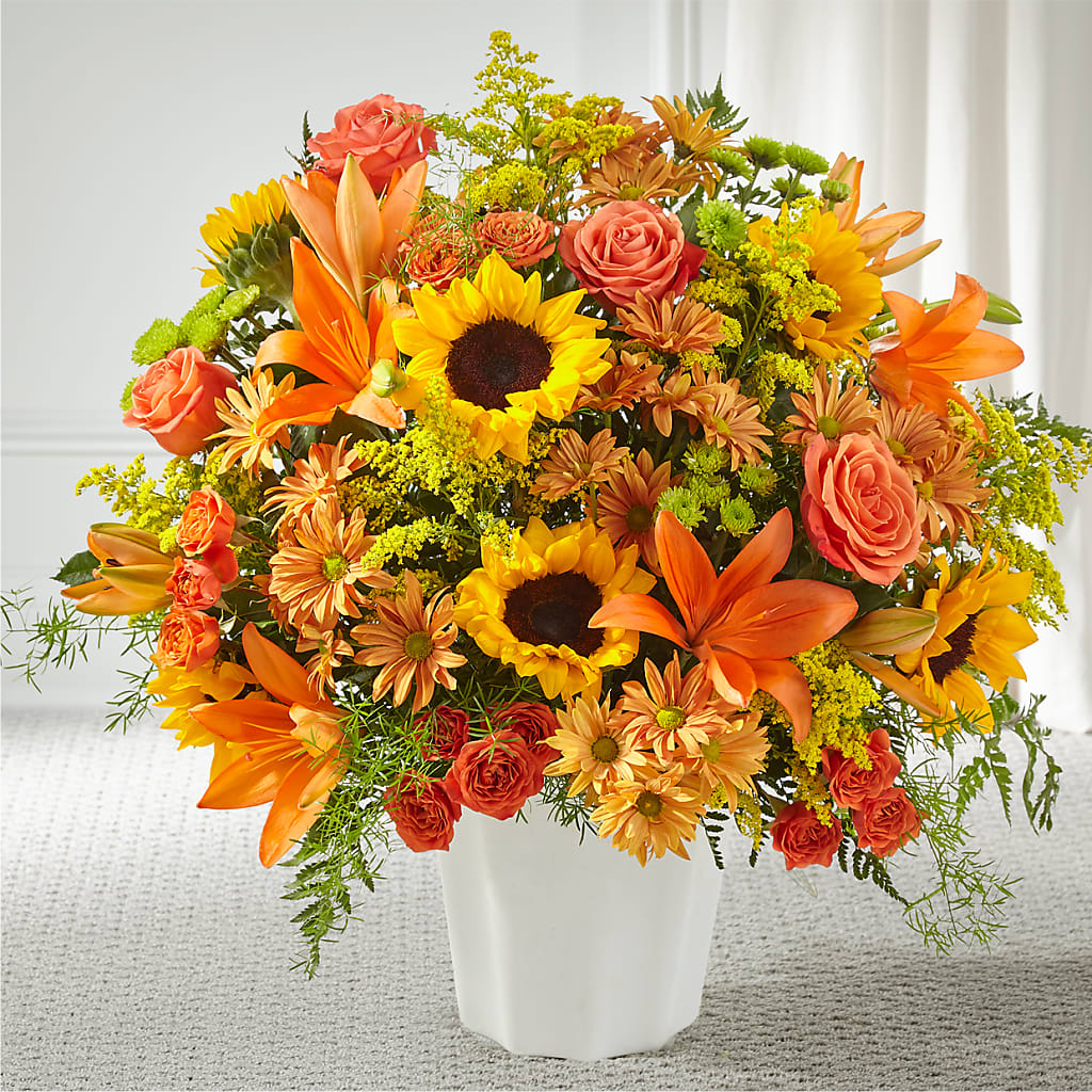 Harvest Thoughts Floor Basket – House Of Flowers, Worcester MA