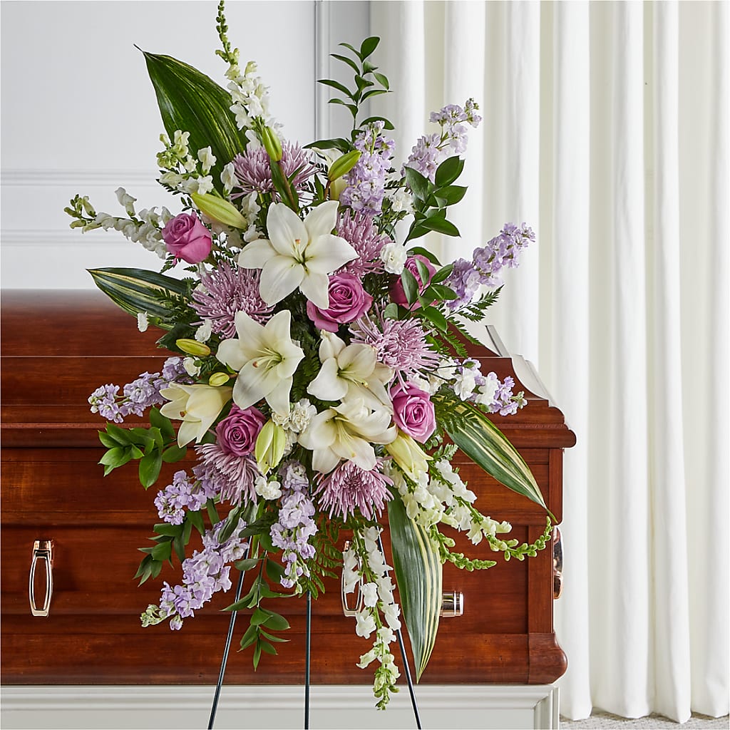 Grateful Hearts Standing Spray – House Of Flowers, Worcester MA