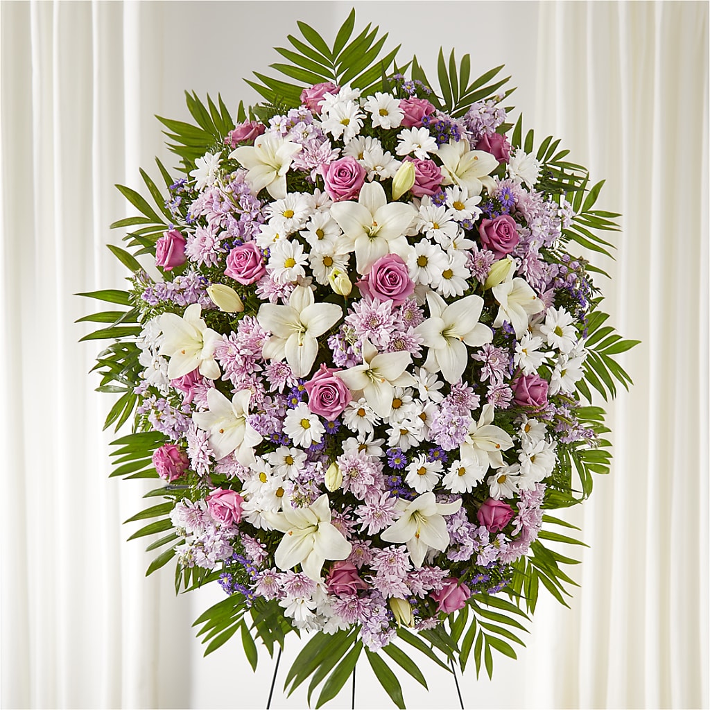 Surrounded by Love Standing Spray – House Of Flowers, Worcester MA