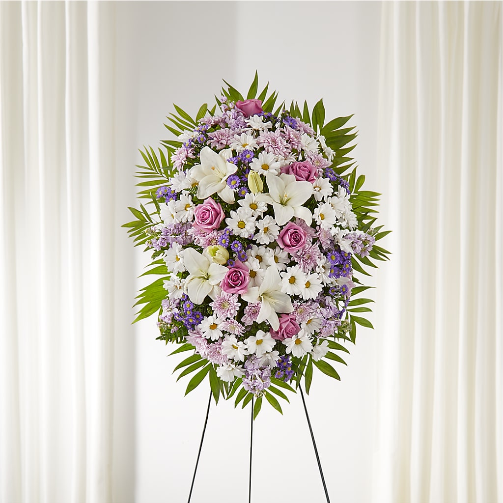 Surrounded by Love Standing Spray – House Of Flowers, Worcester MA