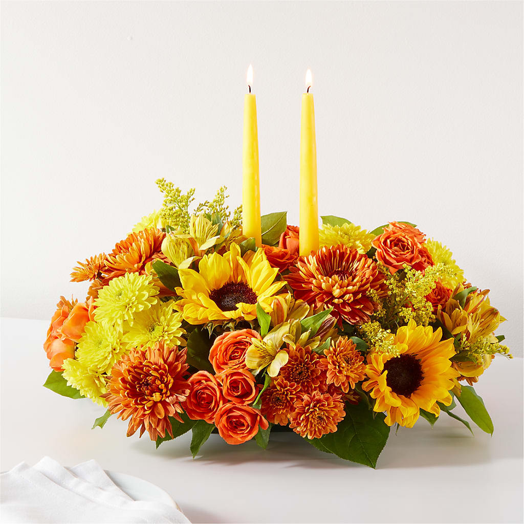 Autumn Harmony Centerpiece – House Of Flowers, Worcester MA