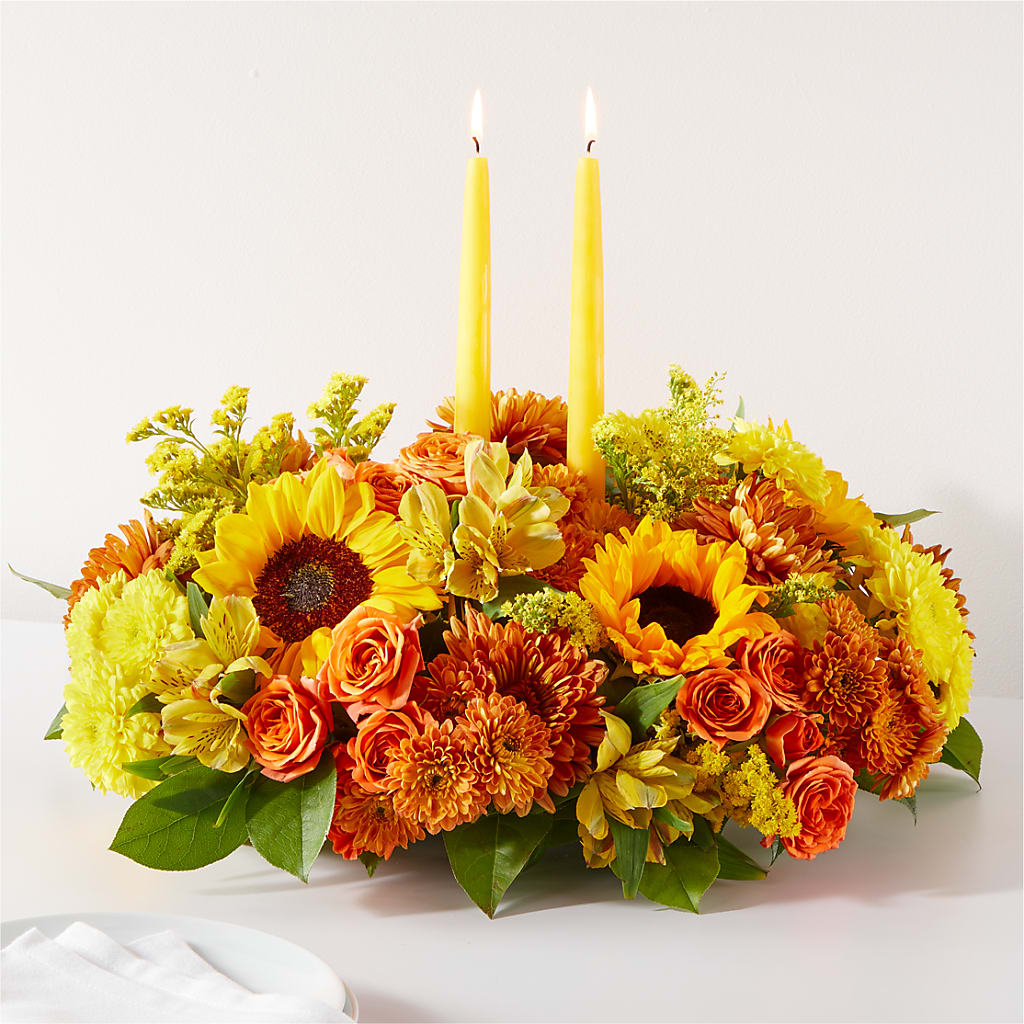 Autumn Harmony Centerpiece – House Of Flowers, Worcester MA