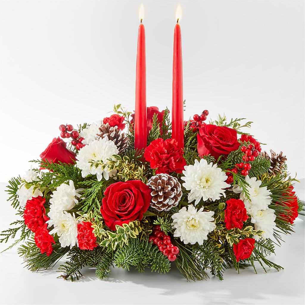 Holiday Soiree Centerpiece – House Of Flowers, Worcester MA