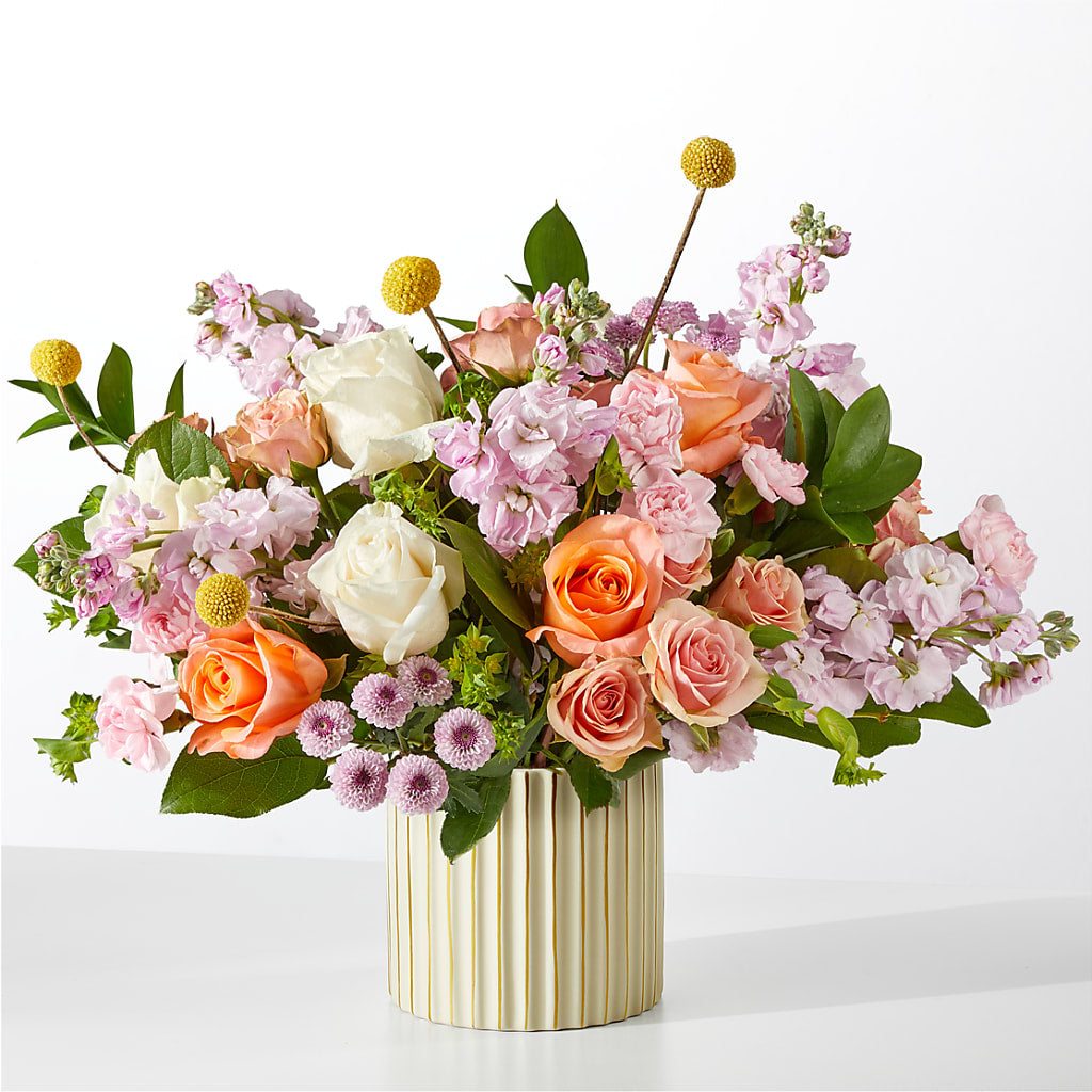 French Market Bouquet with Ivory Vase – House Of Flowers, Worcester MA