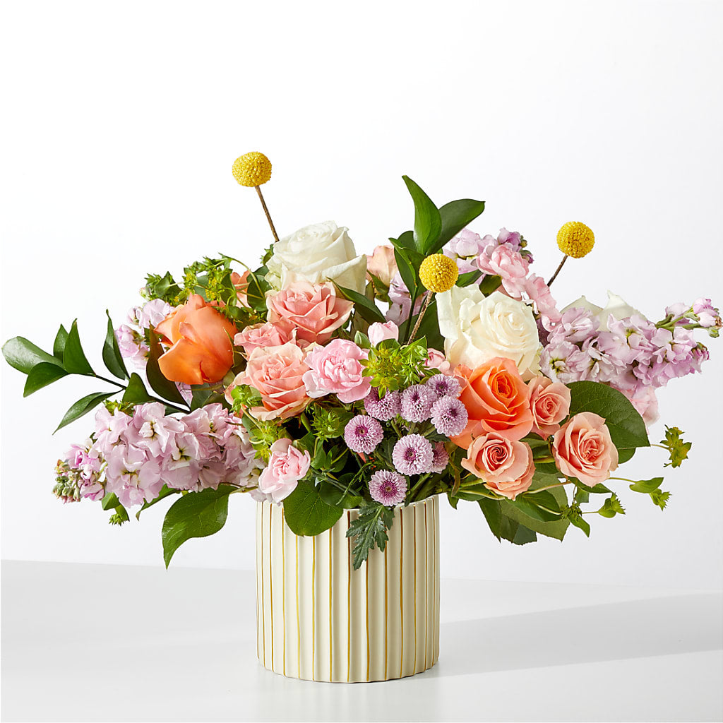 French Market Bouquet with Ivory Vase – House Of Flowers, Worcester MA