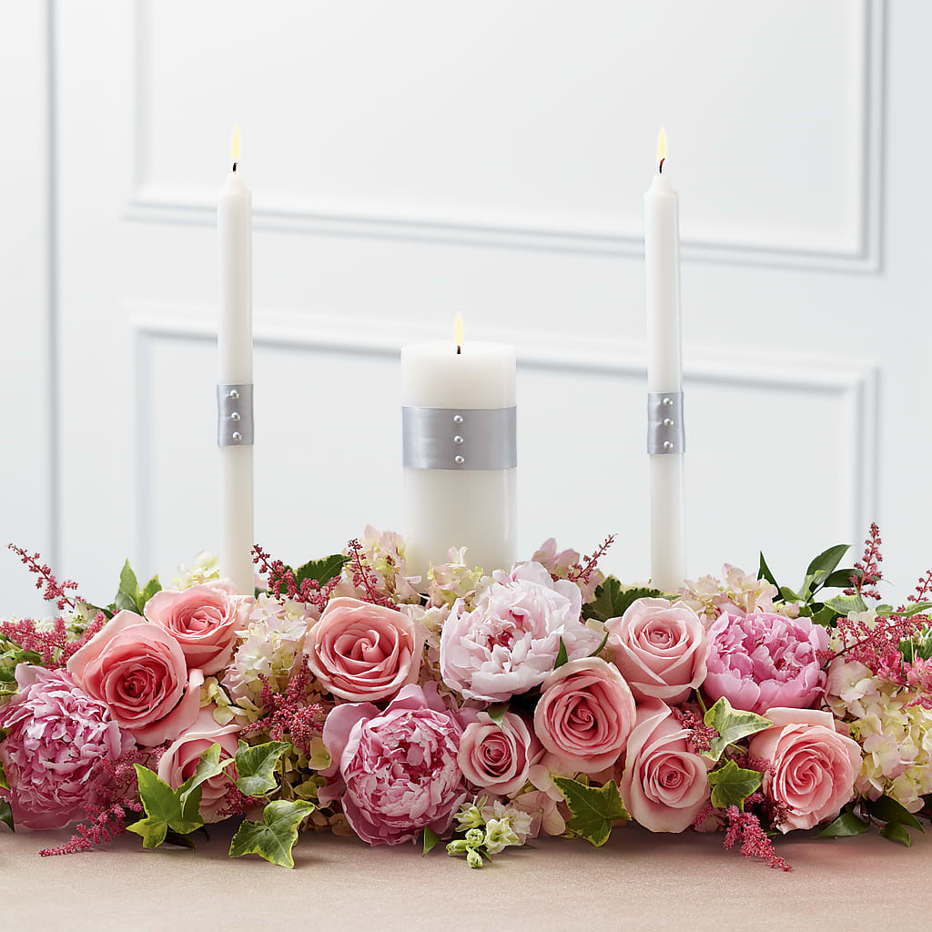 Worldwide Romance Unity Candle Arrangement – House Of Flowers, Worcester MA