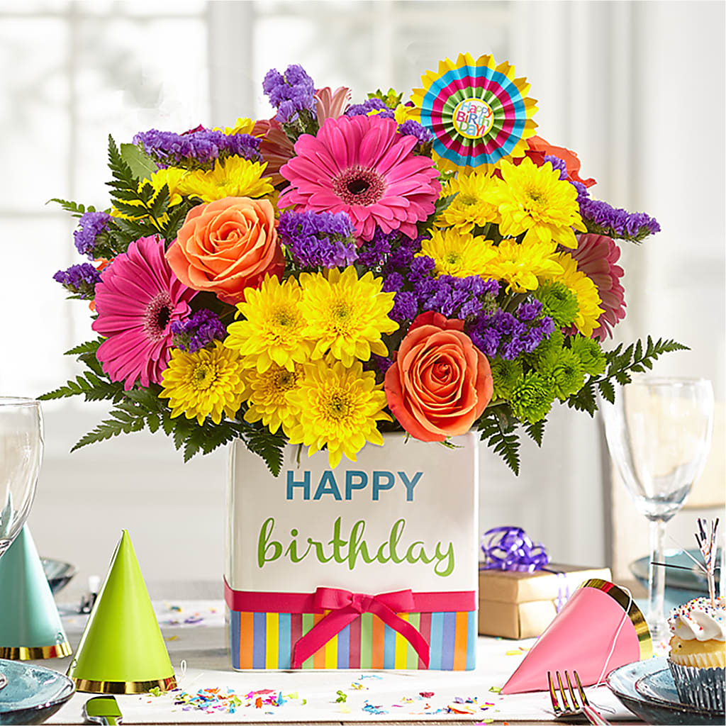 Birthday Brights Bouquet –  House Of Flowers, Worcester MA