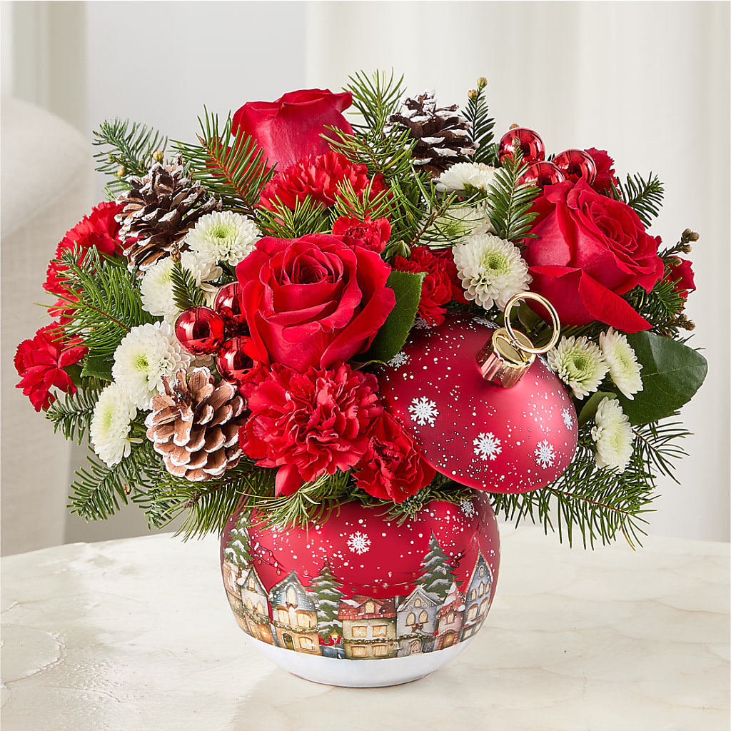 Christmas Carols Ornament –  House Of Flowers, Worcester MA