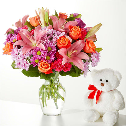 One and Only Bouquet and Bear Bundle –  House Of Flowers, Worcester MA