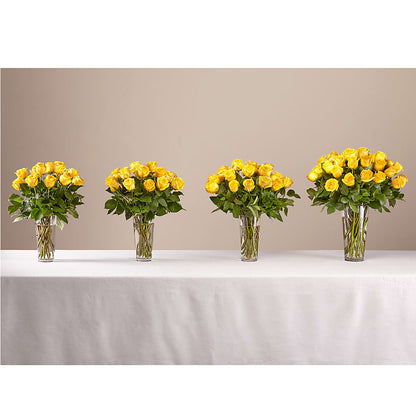 Long Stem Yellow Rose Bouquet –  House Of Flowers, Worcester MA