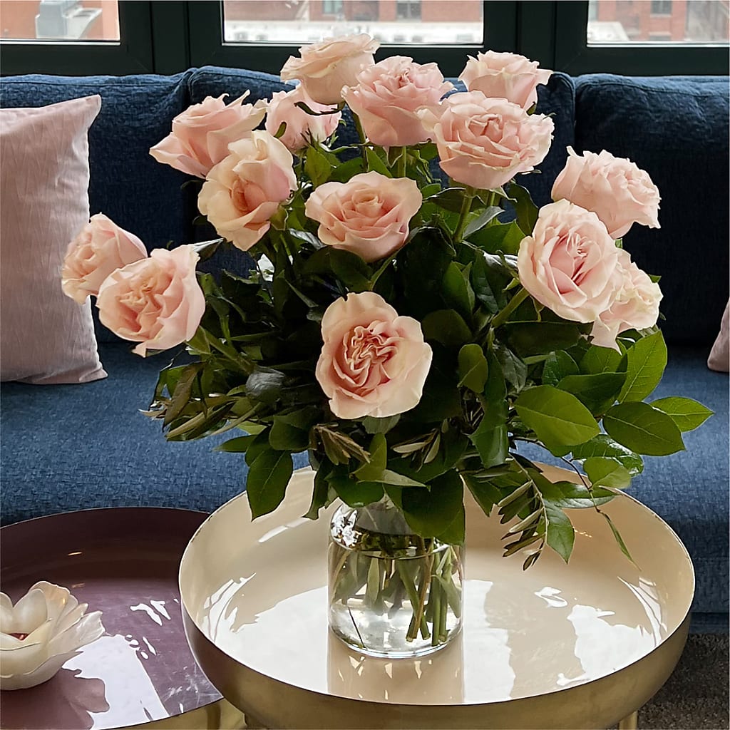 Long Stem Pink Rose Bouquet –  House Of Flowers, Worcester MA