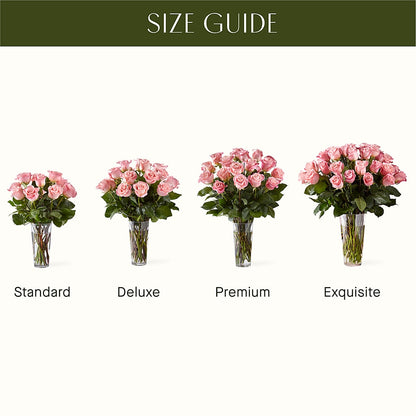 Long Stem Pink Rose Bouquet –  House Of Flowers, Worcester MA