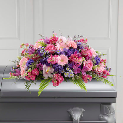 Glorious Garden Casket Spray –  House Of Flowers, Worcester MA