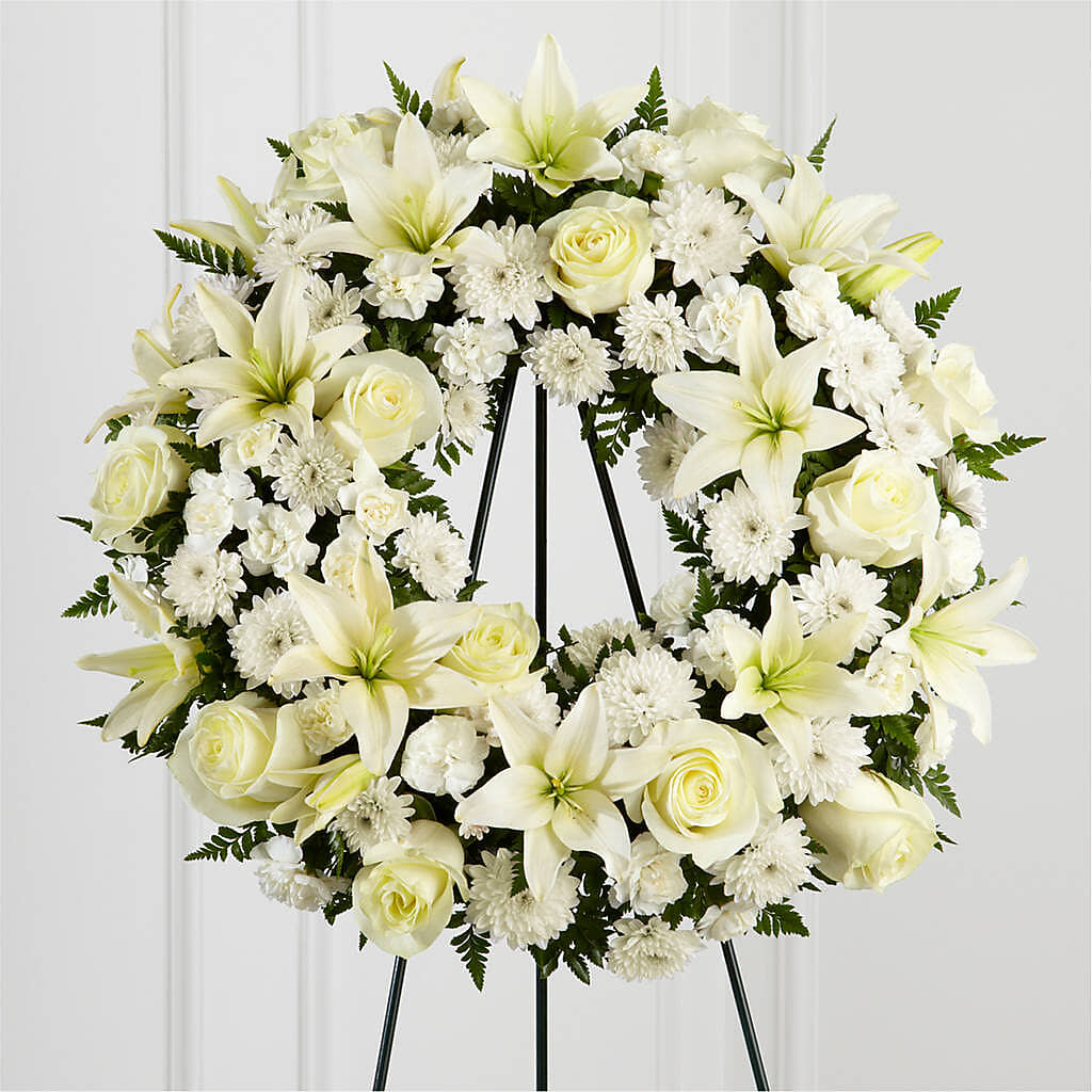 Treasured Tribute Wreath –  House Of Flowers, Worcester MA
