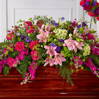 Radiant Tribute Casket Spray –  House Of Flowers, Worcester MA