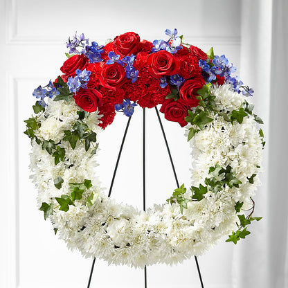 Patriotic Passion Wreath –  House Of Flowers, Worcester MA