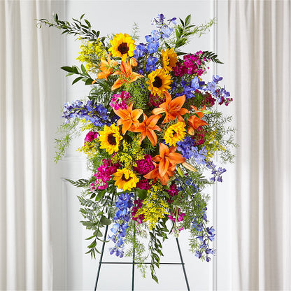 Sunlit Memories Standing Spray (Standard) –  House Of Flowers, Worcester MA