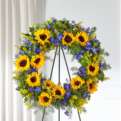 Bright Rays Wreath –  House Of Flowers, Worcester MA