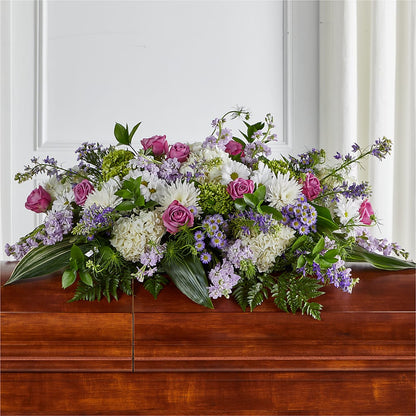 Meadows of Serenity Casket Spray –  House Of Flowers, Worcester MA